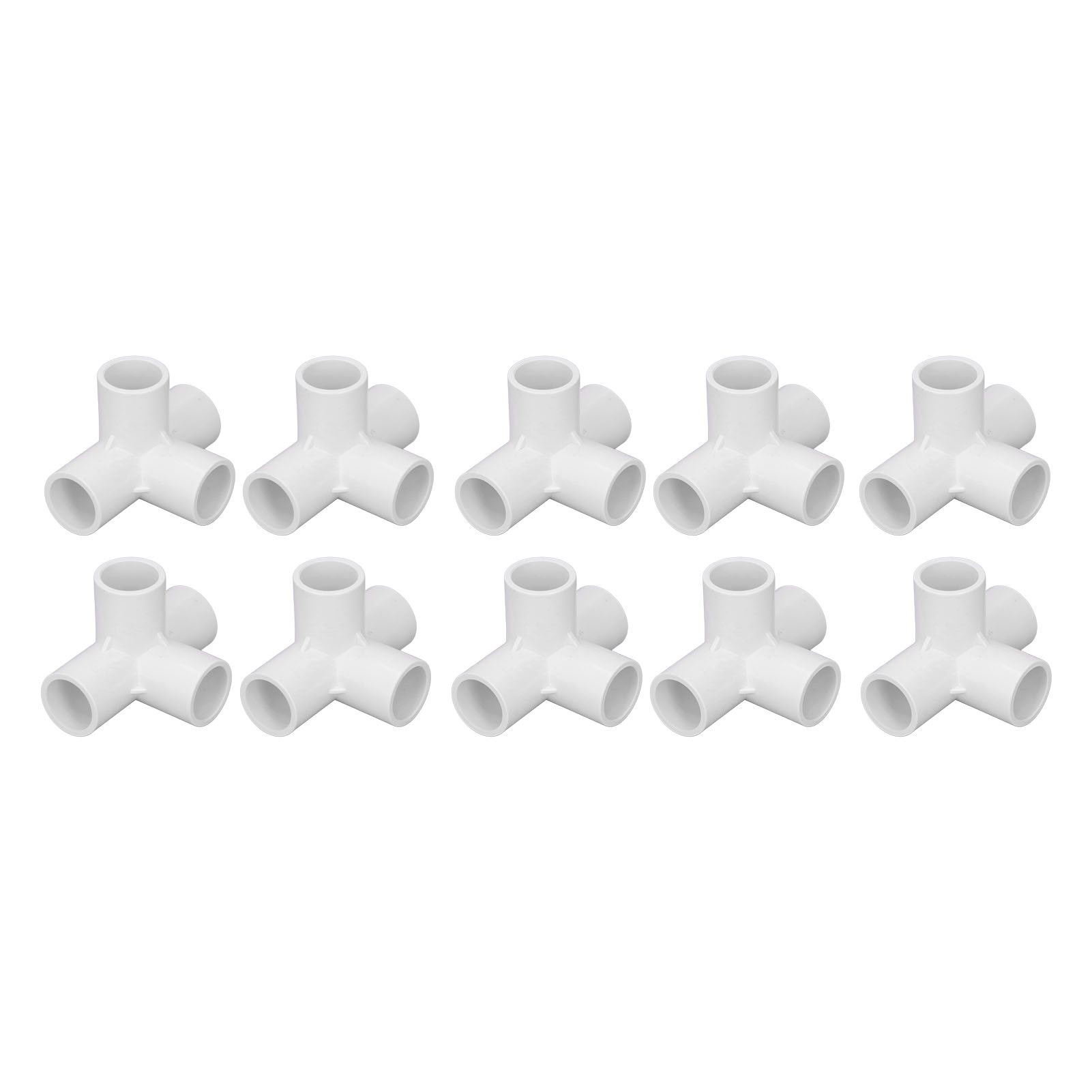 Packung Mit 10 Pvc-rohrverbindungsstücken, 4-wege-winkel, Weiß, 0,8 Zoll, Zum Verbinden Von Möbeln Und Zelten.