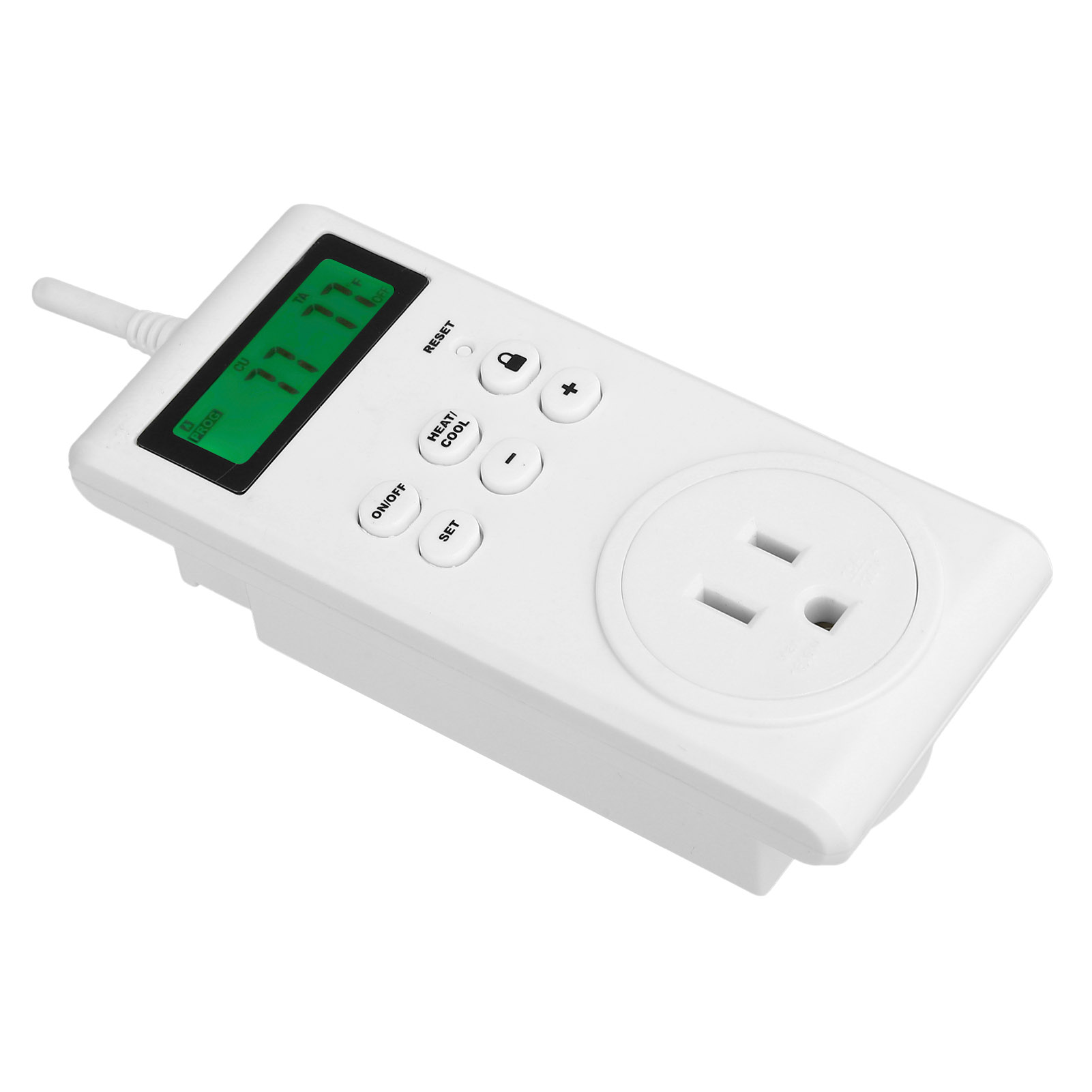 Ts-3000 Lcd-thermostat Mit Funkstecker Für Raumheizung Und Klimaanlage (eu 230 V, 16 A, 50 Hz, Maximale Leistung 3680 W)