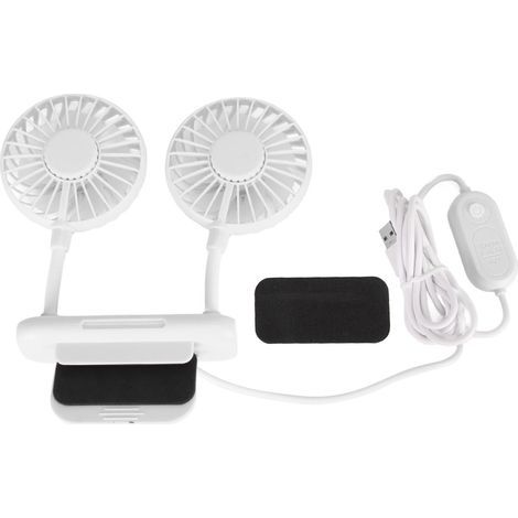 Ansteckbarer Computerlüfter, 2 Lüfterköpfe, 3 Geschwindigkeitsstufen, 2 M Usb-kabel, Leise Und Kompakt, Weiß, Ideal Für Zuhause Oder Das Büro.