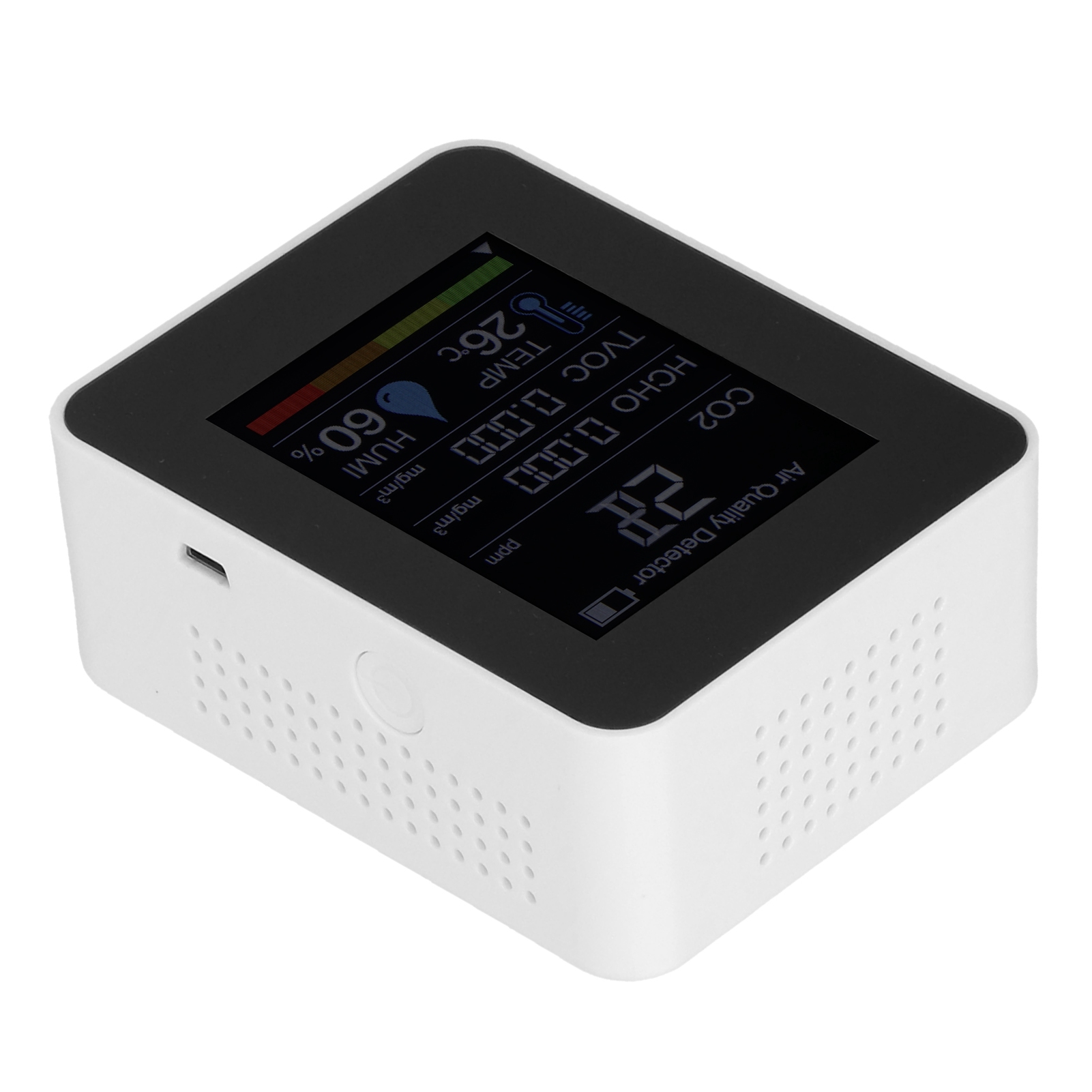 Znaz2co3 5-in-1 Multifunktions-infrarotsensor-kohlendioxiddetektor Für Zuhause (weiß)