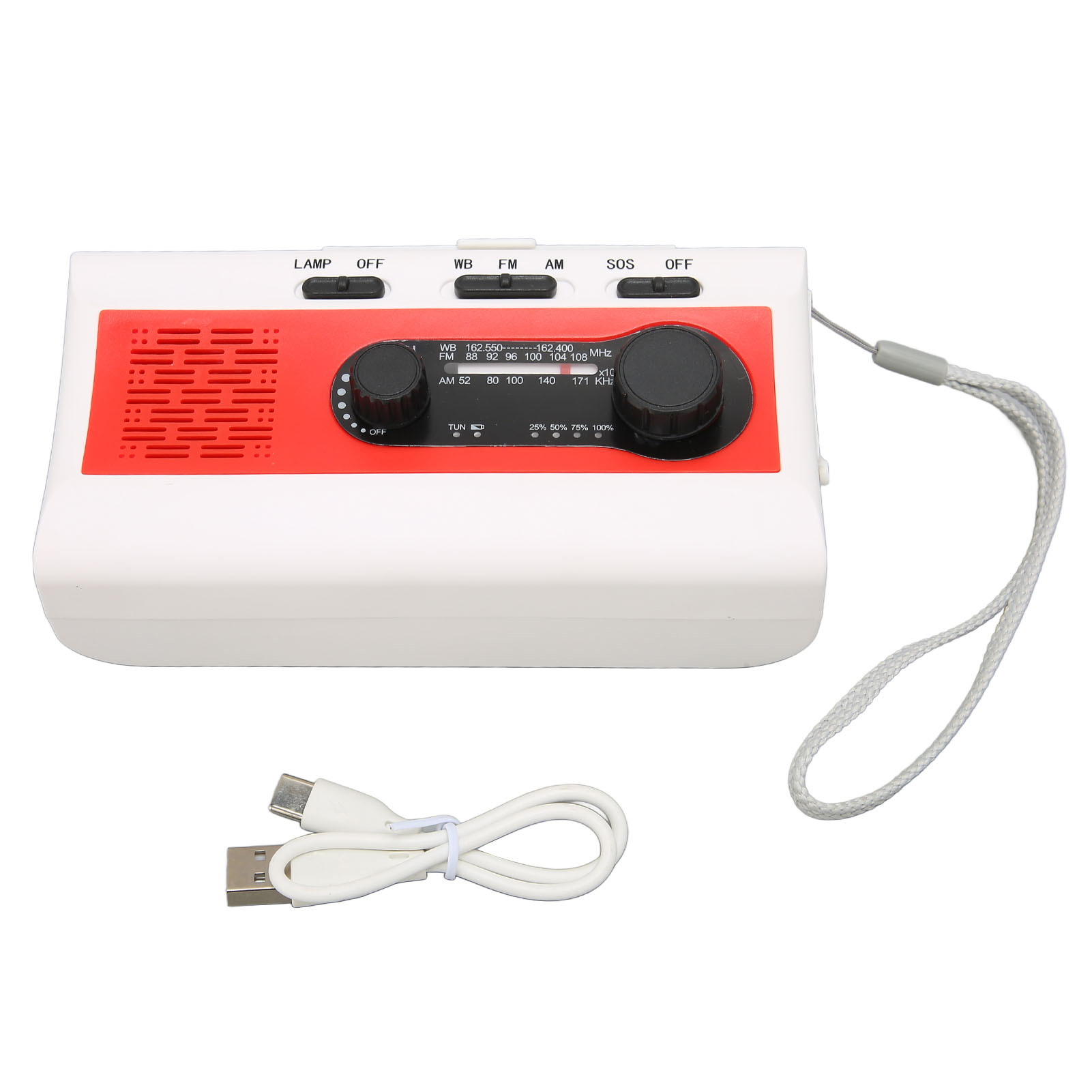 Kurbelradio Mit 3 Lademodi, Tragbar Und Wasserdicht, Ideal Für Notfälle, Wandern Und Camping. Es Verfügt Über Eine Taschenlampe Und 3 Lademodi. Perfekt Zum Wandern Und Campen.