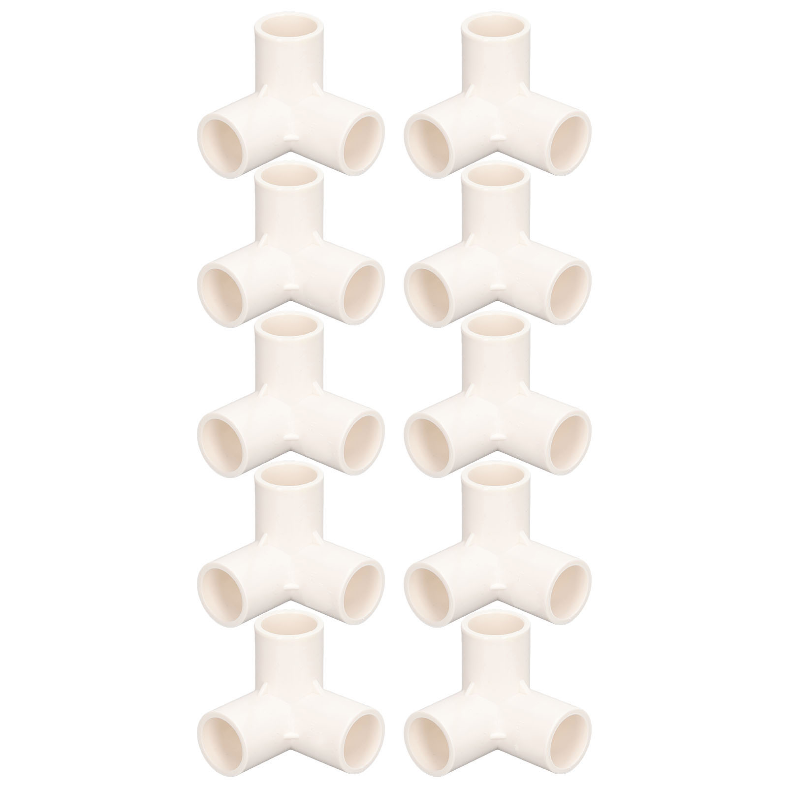 Packung Mit 10 Pvc-t-stücken, Winkel- Und Rohrverbindern, 25 Mm Innendurchmesser, Weiß