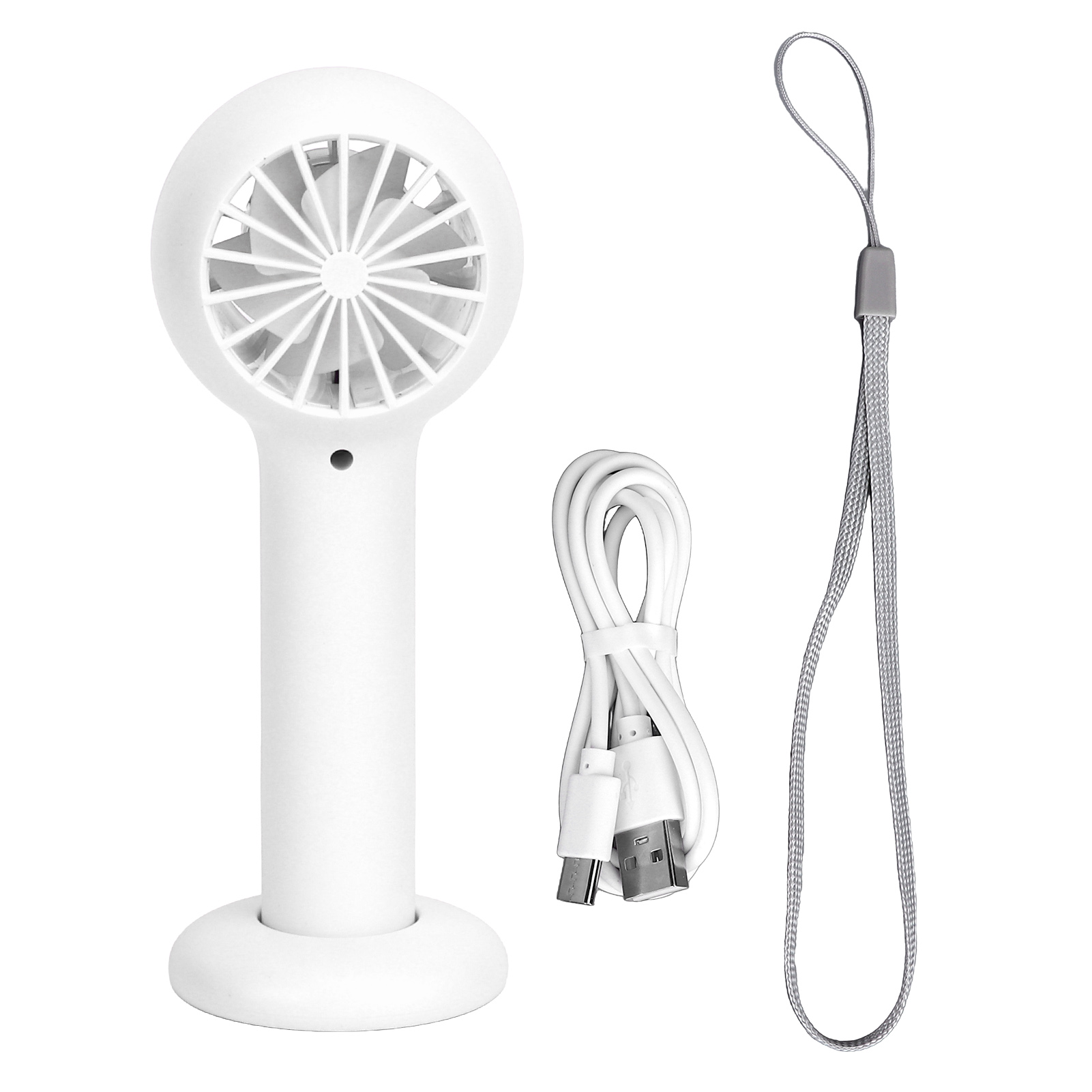 Mini-usb-taschenventilator, Wiederaufladbar, 3 Geschwindigkeitsstufen, Aromatherapie, Tragbar, Weiß, Ideal Für Den Sommer