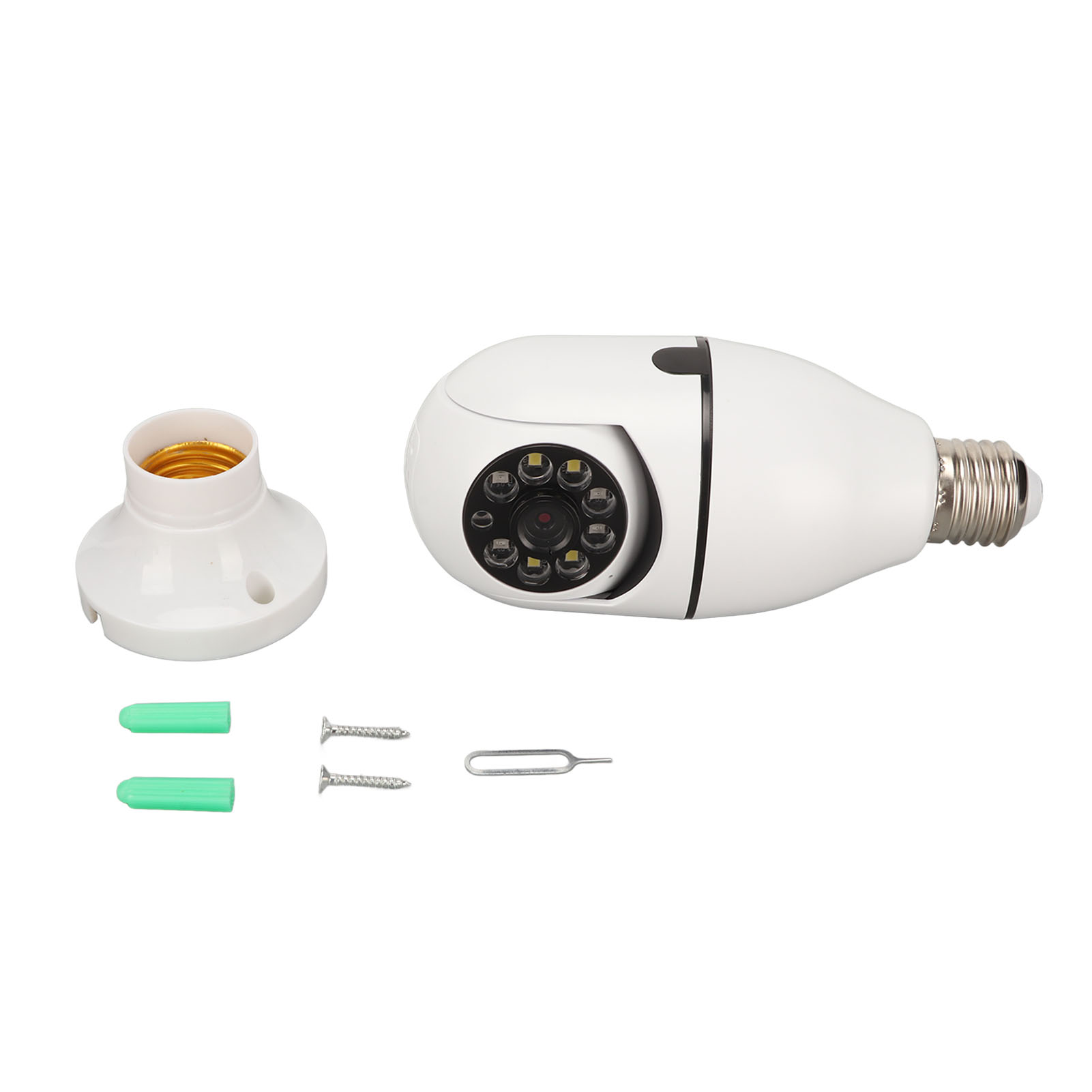 Drahtlose 2,4-ghz-wlan-überwachungskamera (1080p) Mit Bewegungserkennung Und Integriertem Alarm Für Den Betrieb An Einer Standard-steckdose (110–240 V). Kompatibel Mit 110–240-v-steckdosen.