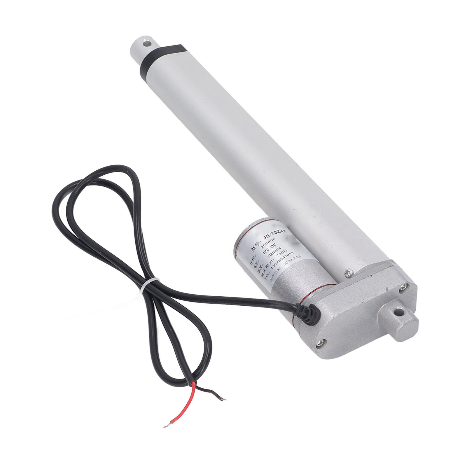 Mini-linearantrieb 750 N Für Motoren, Landwirtschaftliche Anwendungen Im Freien, Robotik, Hausautomation, 200 Mm, 12 V, Weiß, Mit Fernbedienung.