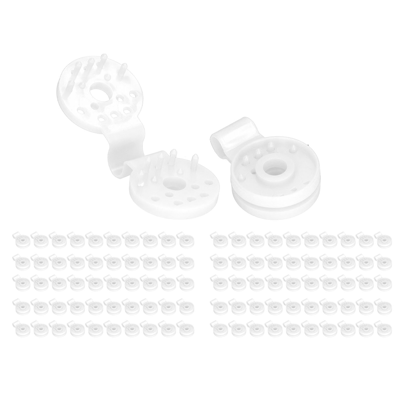 Packung Mit 100 Vogelsicheren Kunststoffclips Für Schattiergewebe, Ideal Für Gewächshäuser Und Gärten Im Freien (weiß).