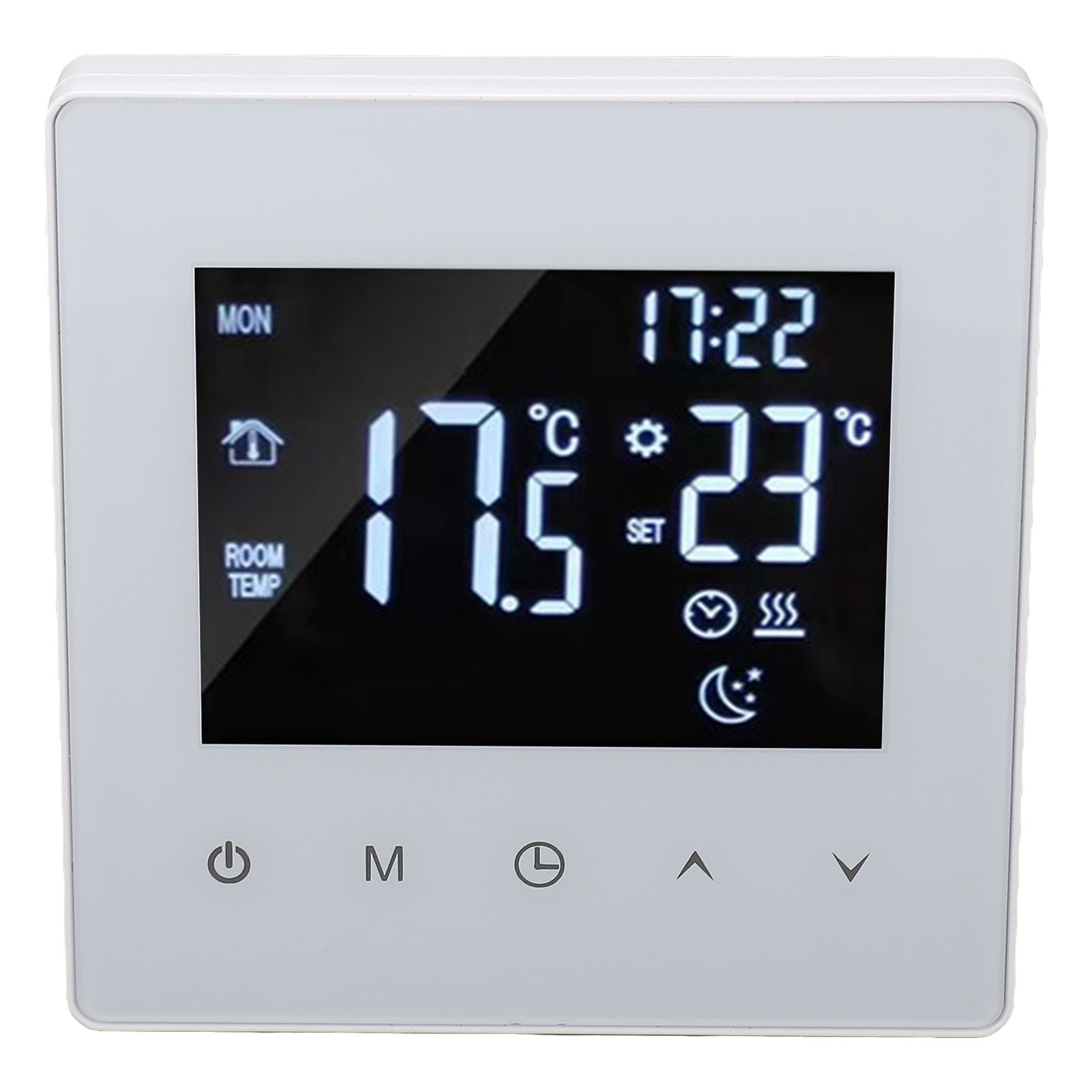 Weißes Smart-thermostat Mit Lcd-touchscreen, 16 A, Intelligenter Temperaturregler Ac90-240 V Und Wlan