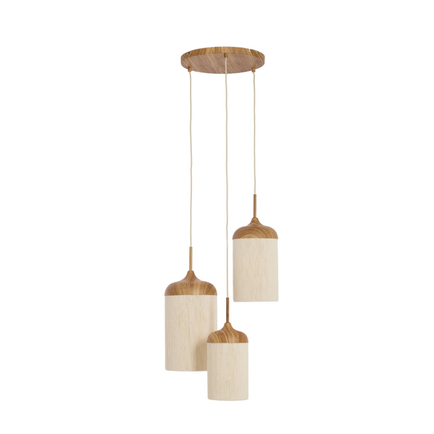 Light & Living - Hängeleuchte - Danialo - Natürlich - Holz Metall