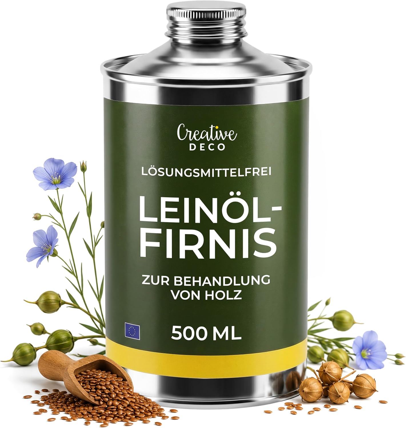 Creative Deco Leinölfirnis 500ml Leinöl Für Holz,holzöl Aussen & Innen Farblos