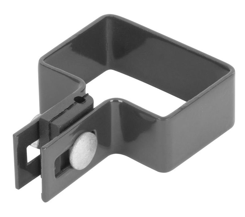 Schelle Strend Pro Eurostandard, 60x40 Mm, Endschelle, Anthrazit, Zn+pvc, Ral7016, Für Vierkantpfosten