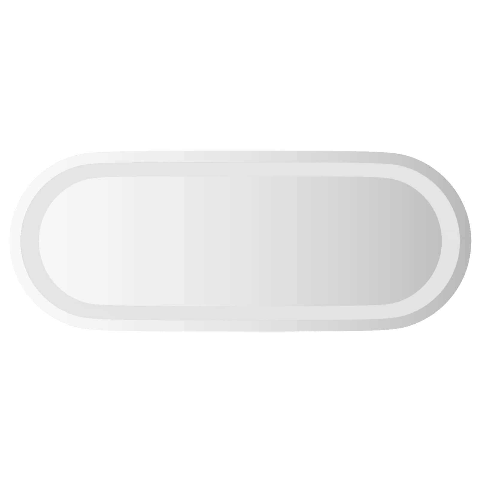 Led-badezimmerspiegel Transparent 50 X 20 Cm Gehärtetes Glas Vidaxl