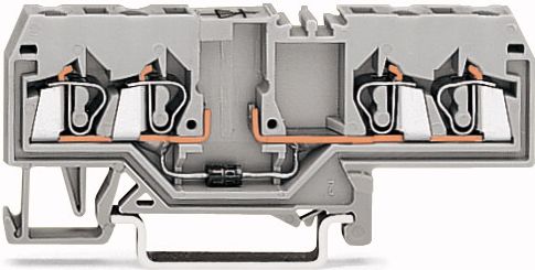 Schienenverbinder Wago 280-655/281-410 4 Klemmen 0,5 A 250 V