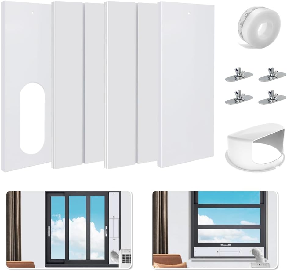4-teiliges Dichtungsset Für Tragbare Klimaanlagen, Universelles Fensterdichtungsset Für Tragbare Klimaanlagen (10 Cm, 130 Mm Und 150 Mm), Türdichtung Für Fenster Von 43–140 Cm