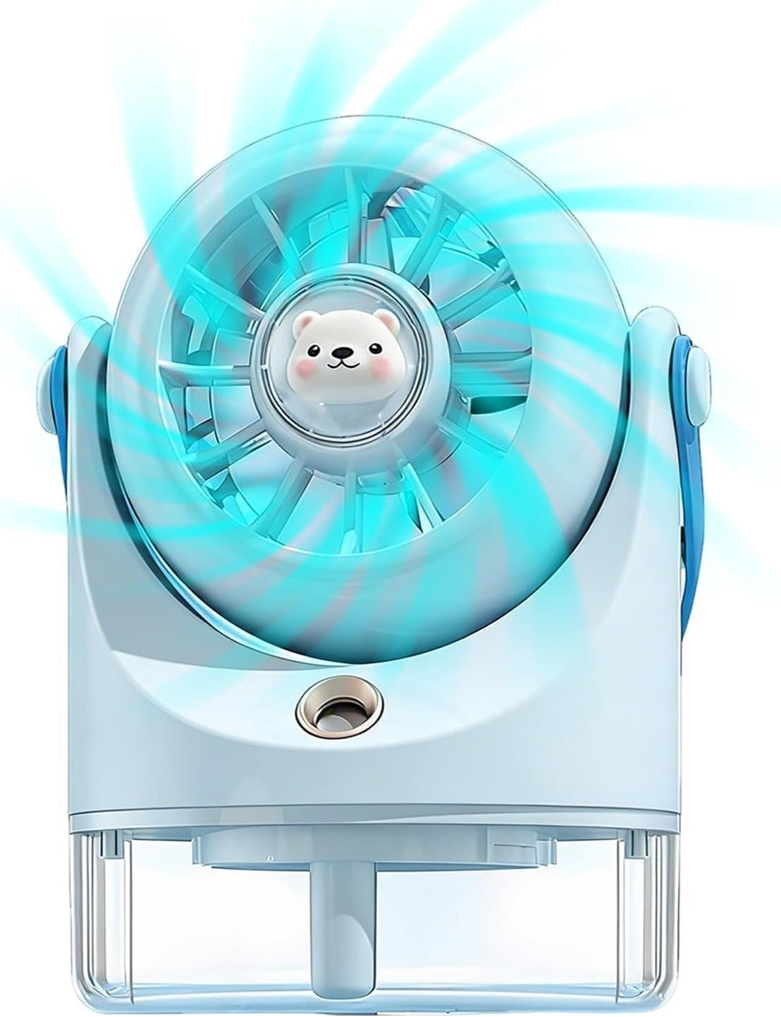 Nebelventilator – Wiederaufladbar Und Leistungsstark, Tragbar Für Zuhause, Schlafzimmer, Büro Und Wandern – Blau