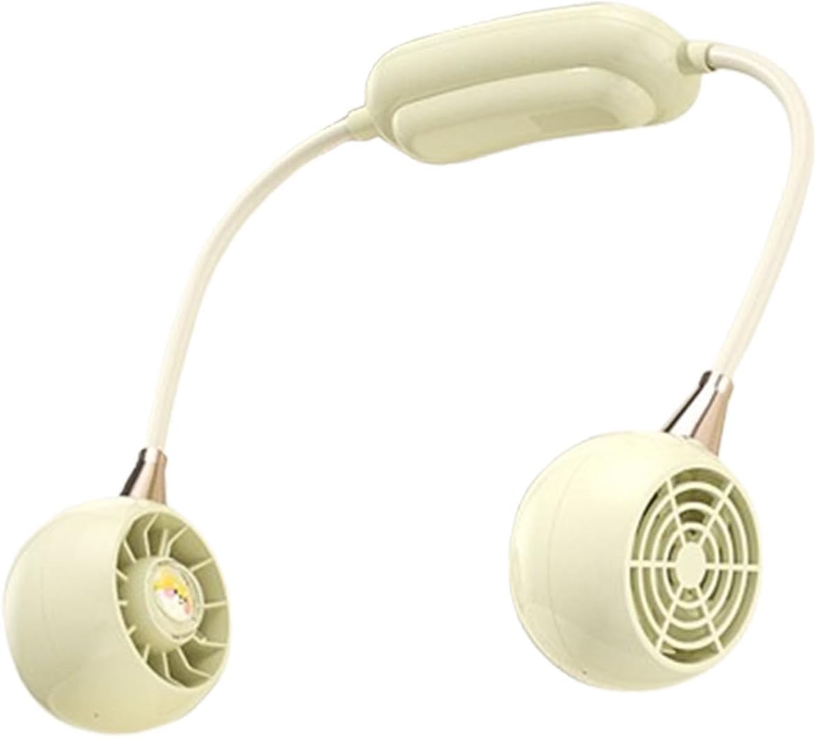 Nackenventilator – Usb-aufladbar, Drei Geschwindigkeitsstufen – Für Outdoor-sportarten – Hellbeige