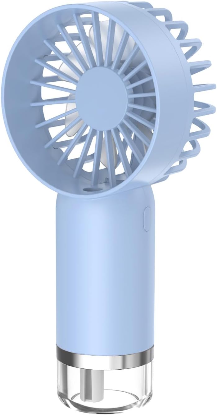 Tragbarer Nebelventilator – Mini-usb-aufladbar, 3 Geschwindigkeitsstufen – Kühlgerät Für Büro & Strand – Himmelblau