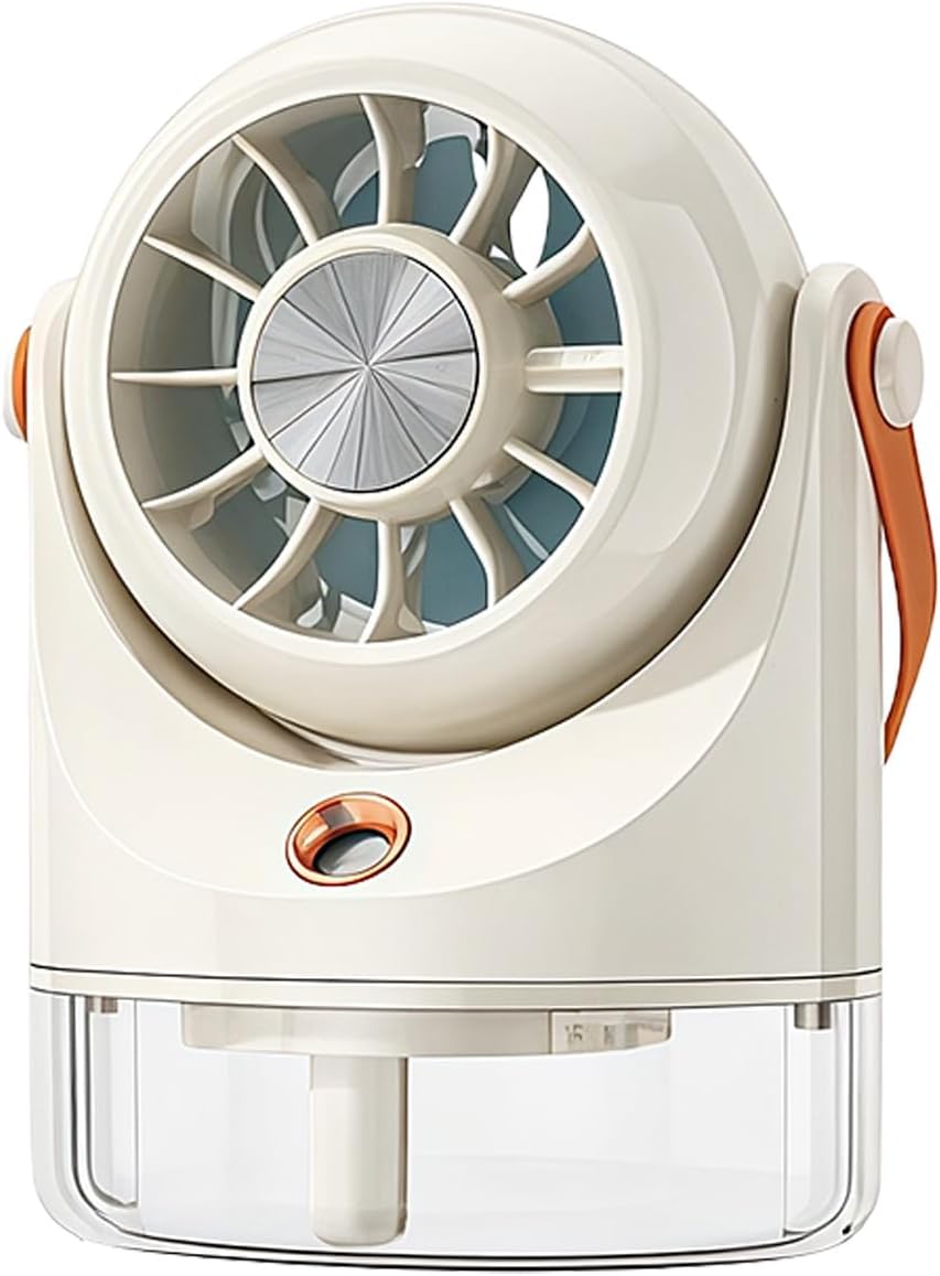 Mini-tischventilator – Erfrischung Im Sommer – Usb-ventilator Mit Einstellbarer Geschwindigkeit – Für Drinnen Und Draußen – Cremeweiß