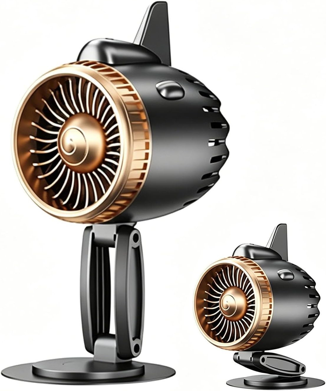 Mini-ventilator – Leise, Per Usb Aufladbar, Faltbar – 5 Geschwindigkeitsstufen – 2400-mah-akku – Ideal Für Büro, Camping Und Reisen