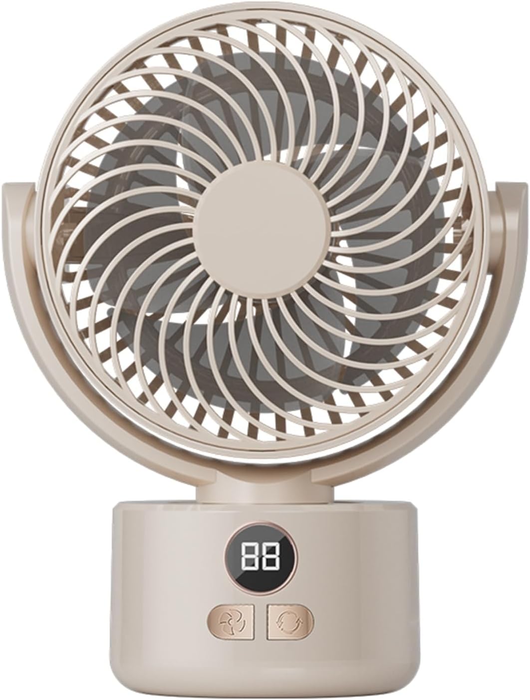 3-stufiger Usb-tischventilator Mit 3600-mah-akku, Leisen, Bionischen Rotorblättern, 140°-neigungswinkel Und Automatischer Oszillation