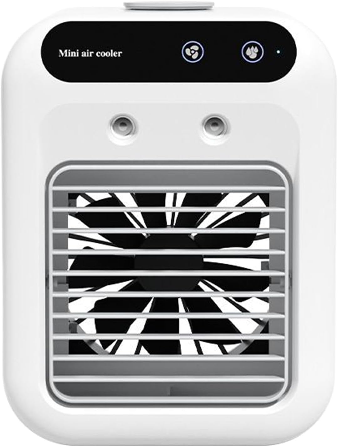 Tragbarer Klimaventilator Mit 9 Flügeln, Starkem Luftstrom, Großem Wassertank (500 Ml), Sprühfunktion, Für Zuhause Oder Büro