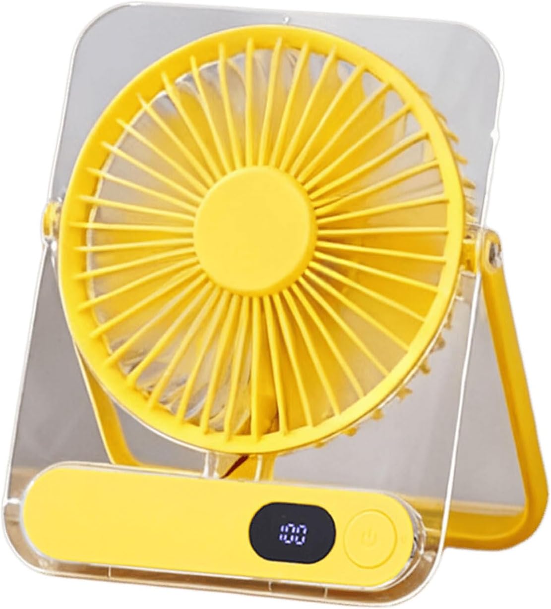 Leiser, Tragbarer Ventilator, Kann Aufgestellt Oder Aufgehängt Werden Faltbar. 30 Db, Usb-c-ladeanschluss, Led-anzeige, Für Zuhause Und Unterwegs (gelb).