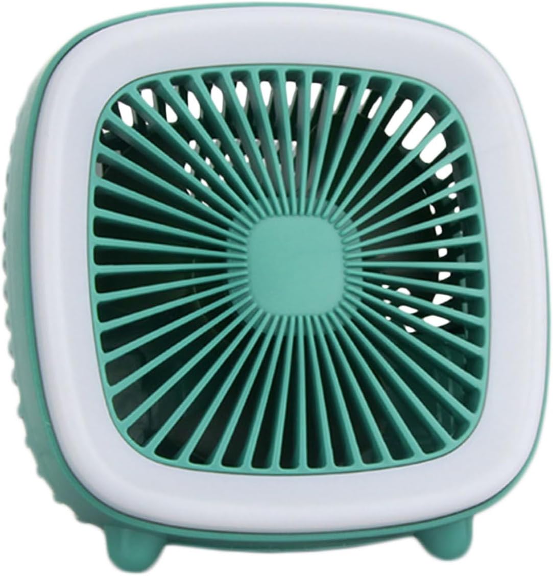 Mini-ventilator, Tragbar, Mit Led-nachtlicht, 3 Geschwindigkeitsstufen, Usb-aufladbar, 360°-weitwinkel, Ans-zertifiziert, Ideal Fürs Homeoffice, Umweltfreundlich
