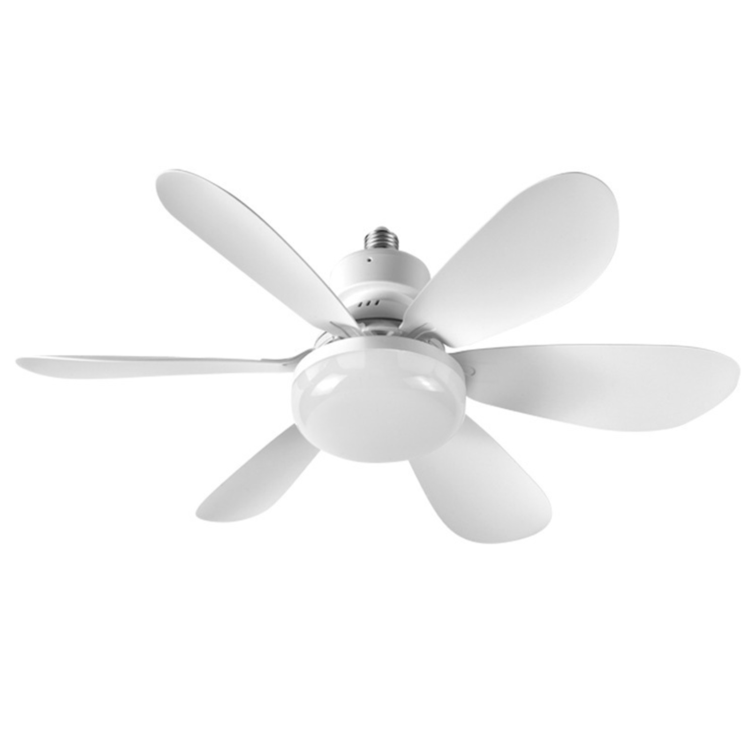 Deckenventilator Mit Fernbedienung, Leise, Dimmbar, Mit 40-w-e27-glühbirne, 6 Flügeln, 3 Geschwindigkeitsstufen, Für Wohnzimmer Und Schlafzimmer, 52 Cm, Weiß