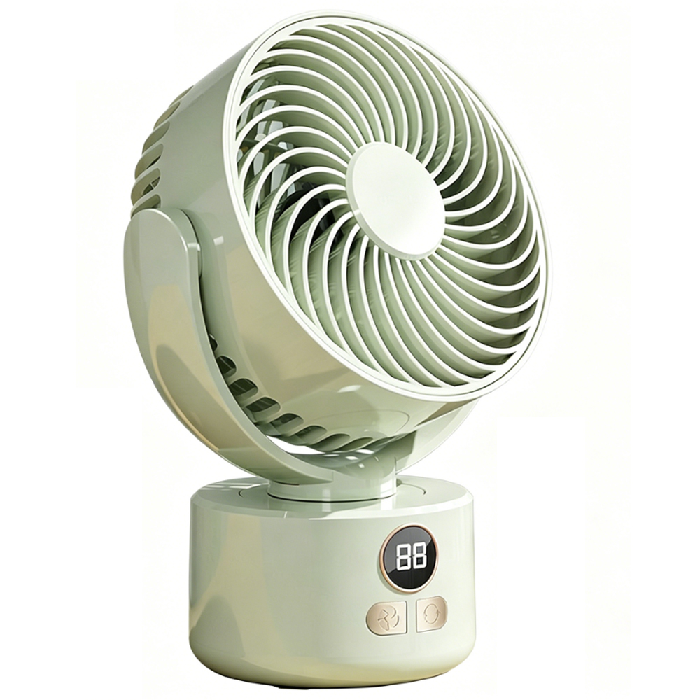 Mini-tragventilator, Leiser 35-db-turbinenventilator, Led-anzeige, Usb-c-anschluss, Leistungsstarker Lithium-akku, Für Zuhause Und Büro, Umweltfreundlich
