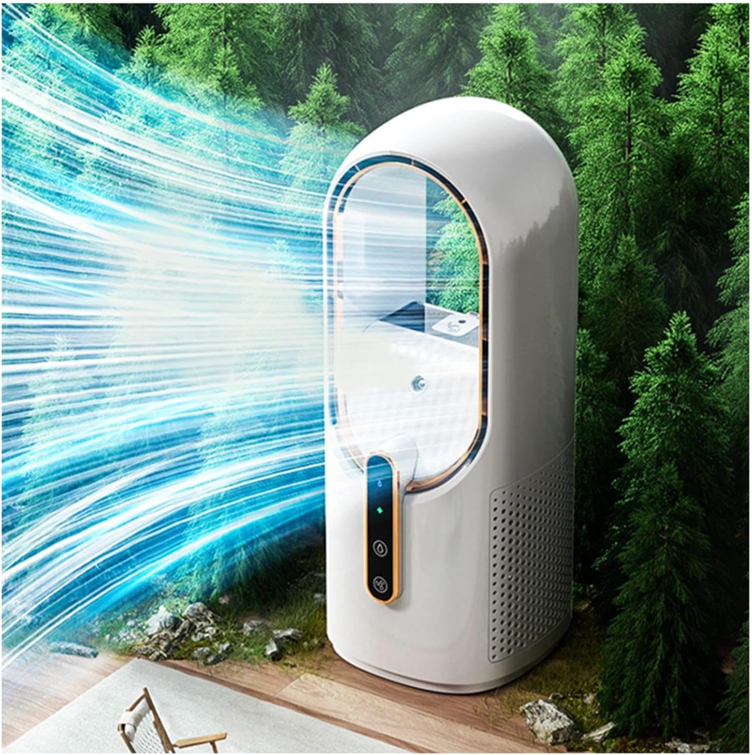Tragbare Klimaanlage Ohne Abluft, Usb-aufladbar, Mit Luftbefeuchter, Leiser Und Tragbarer Tischventilator, Sicherer Für Kinder