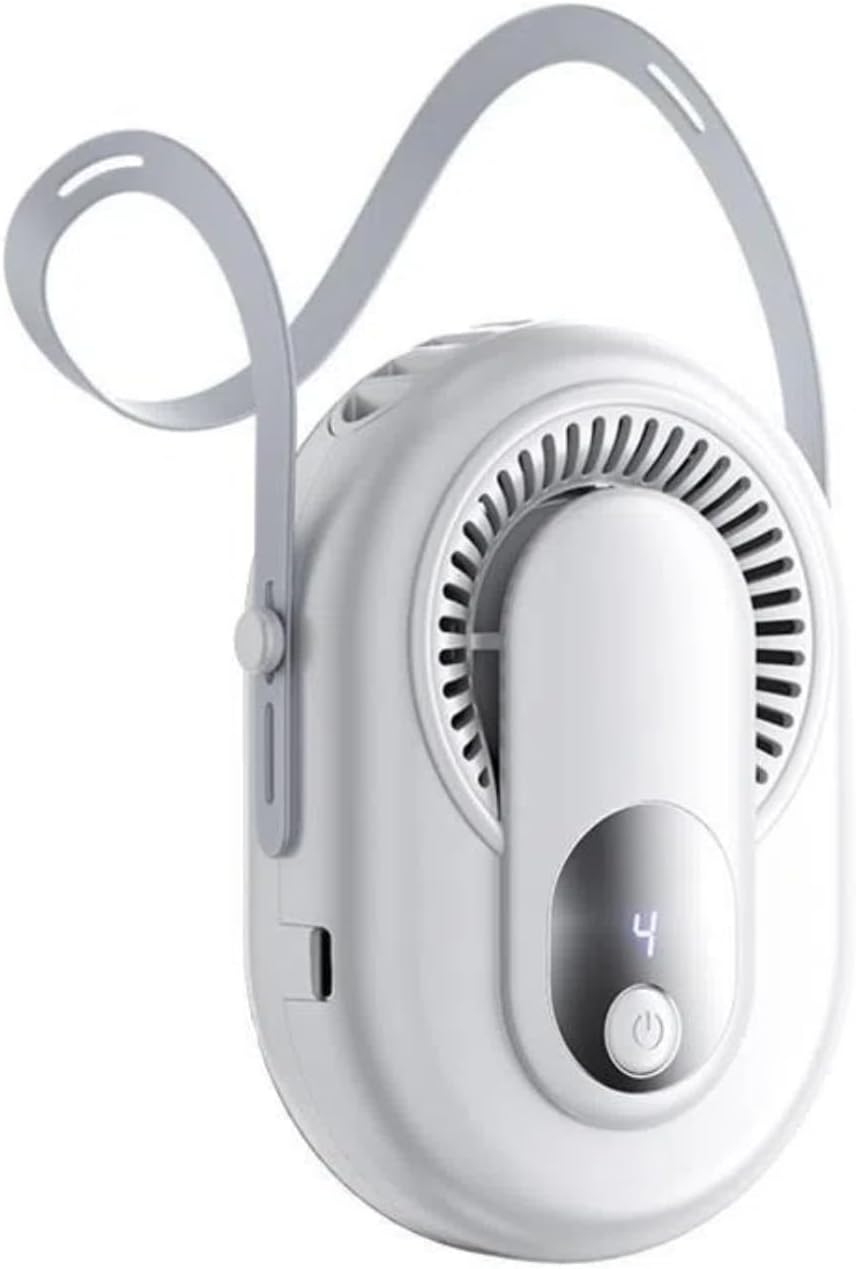 Mini-ventilator Mit Clip, Usb-betrieben, Leise, 130°-weitwinkel-hurrikan-design, 5 Geschwindigkeitsstufen, Led-anzeige, Unverzichtbar Für Den Außenbereich