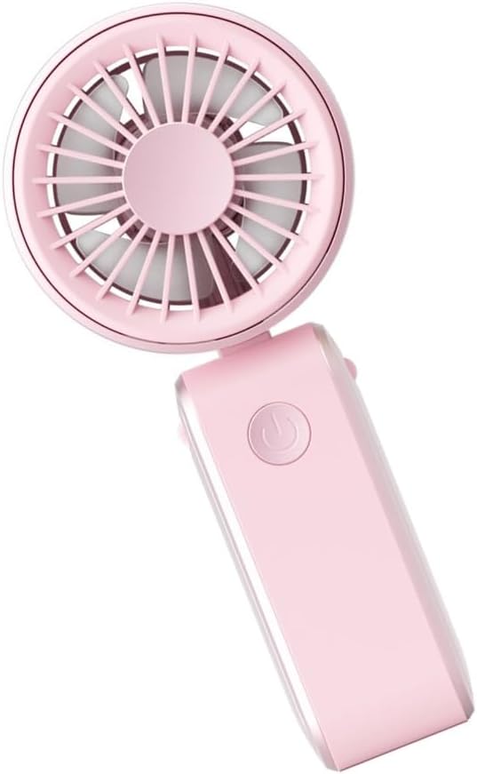 Mini-ventilator – Der Sommer-must-have – Faltbar, Leicht, Einfach Zu Transportieren – Für Drinnen Und Draußen – Rosa