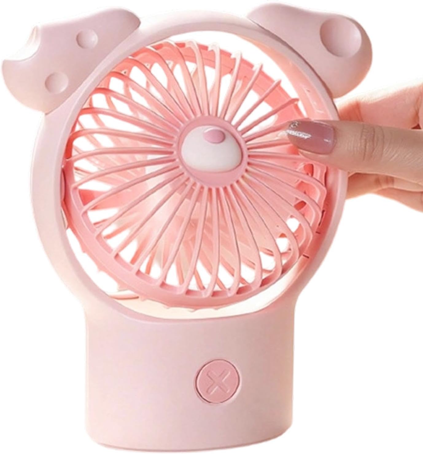 Mini-tragventilator 3 Geschwindigkeitsstufen, Wiederaufladbar Per Usb-c, Verstellbarer Winkel, Leise, Für Zuhause Und Unterwegs (pink)