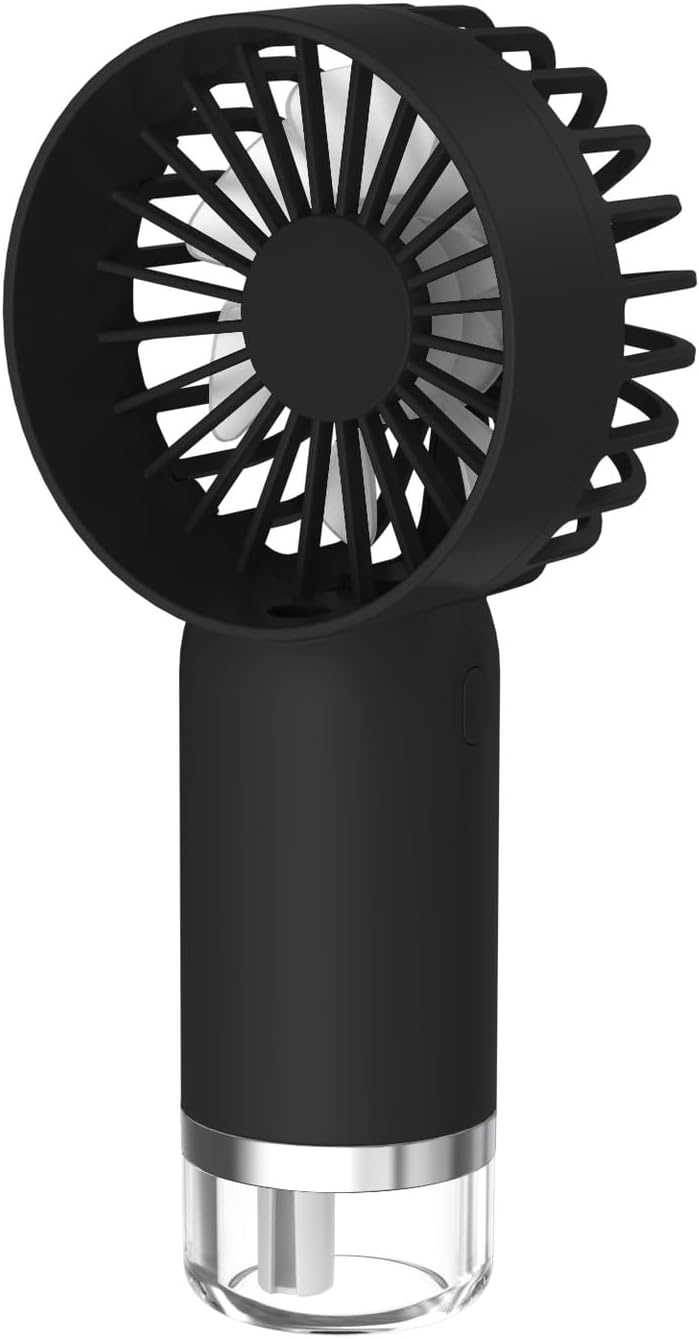 Tragbarer Nebelventilator – Mini-usb-aufladbar, 3 Geschwindigkeitsstufen – Kühlgerät Für Büro & Strand – Schwarz