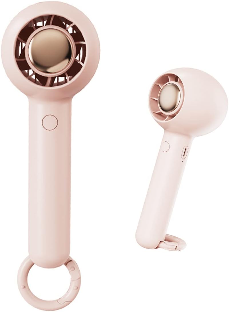 Mini-turboventilator – Rotorlos, Usb-aufladbar, Leise, Mit Karabiner – Ideal Für Schule Und Reisen – Pink