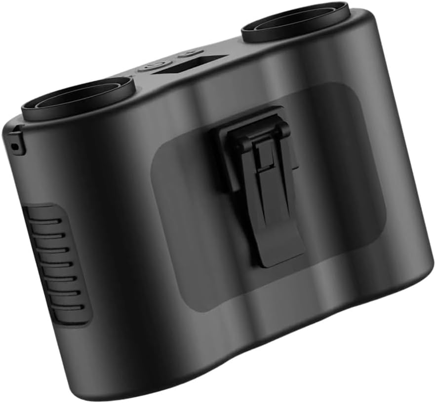Tragbarer, Leiser Ventilator, 20.000 Mah Akku, Hüftgurt, Usb-c-anschluss, Für Outdoor-aktivitäten Und Reisen, Schwarz