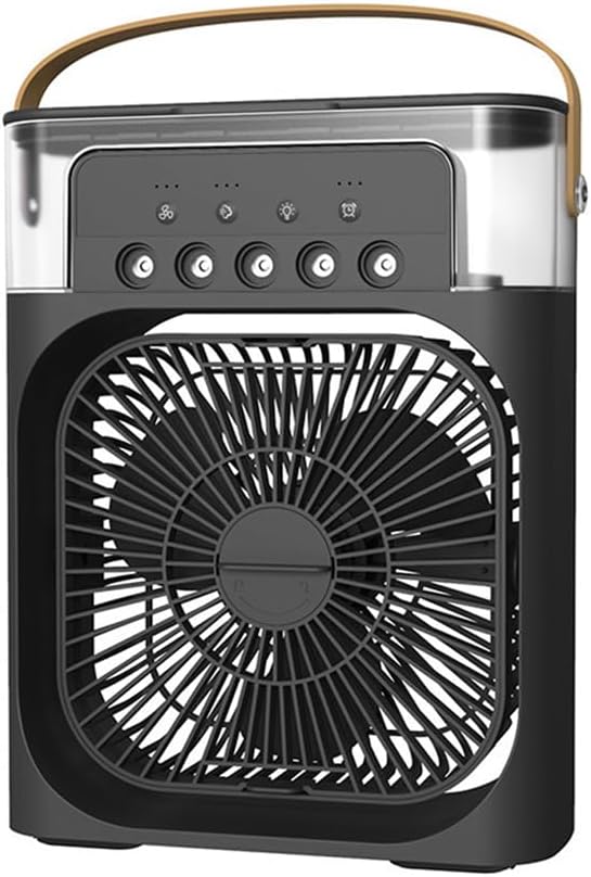 Tragbarer Sprühventilator Mit Wassersprühfunktion, 3 Einstellbare Geschwindigkeitsstufen, Geeignet Für Den Heimgebrauch, Schwarz