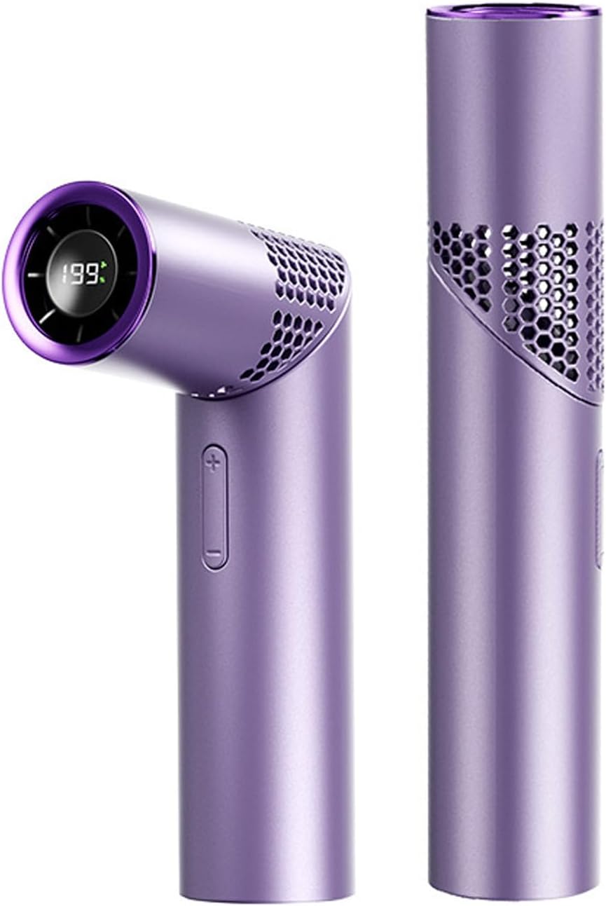 Tragbarer Ventilator – 3000 Mah, Wiederaufladbar, Flexibel Zusammenklappbar – Für Reisen, Büro, Outdoor – Lila