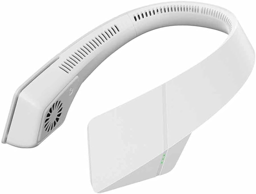 Tragbarer Nackenventilator – Freihändig, Mit 3 Geschwindigkeitsstufen, Wiederaufladbar Per Usb-c – Für Arbeit Und Küche – Weiß