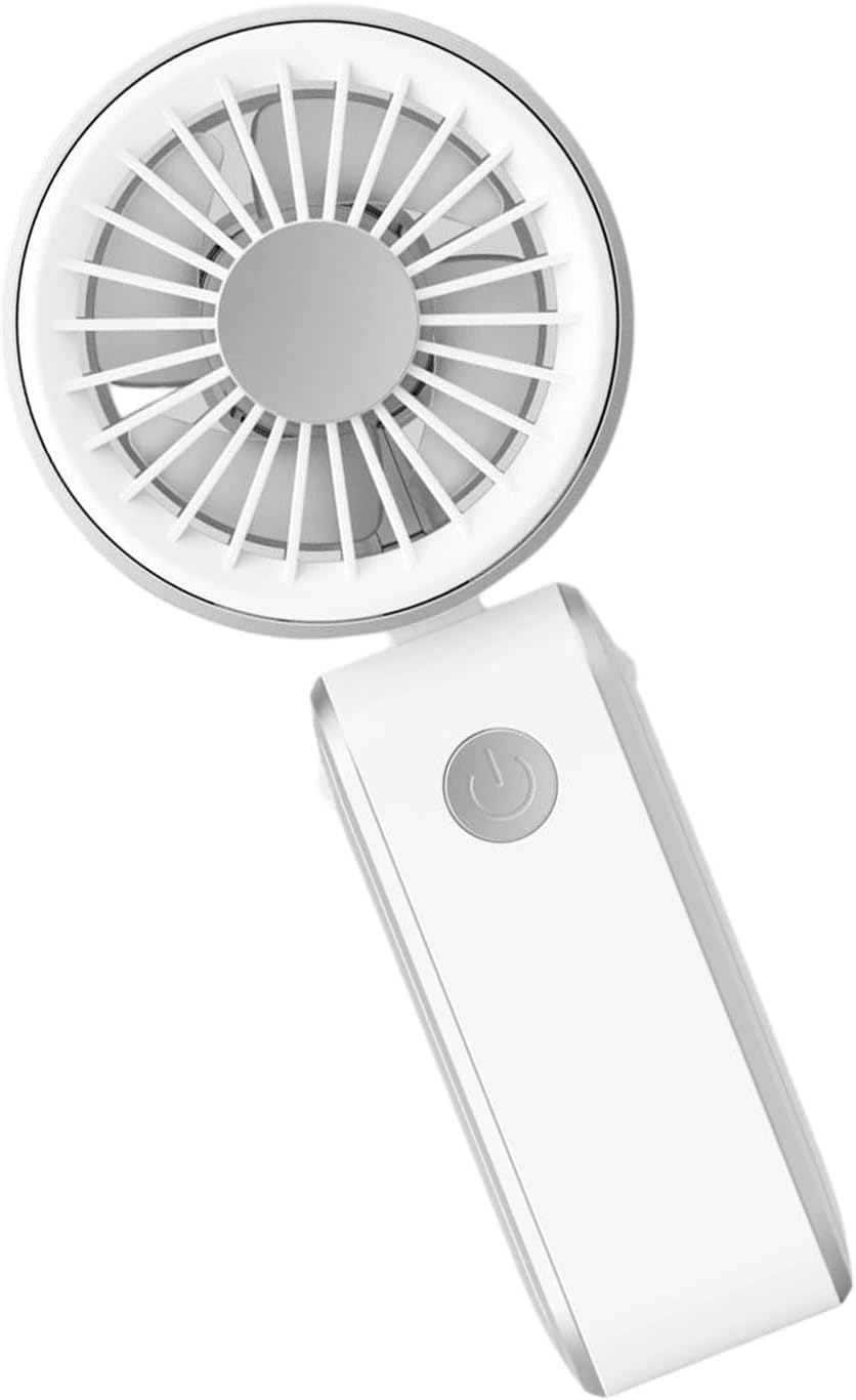 Mini-tragbarer Ventilator – Ideal Für Reisen Und Camping – Faltbar Und Tragbar – Perfekt Für Outdoor-aktivitäten Und Büro – Weiß
