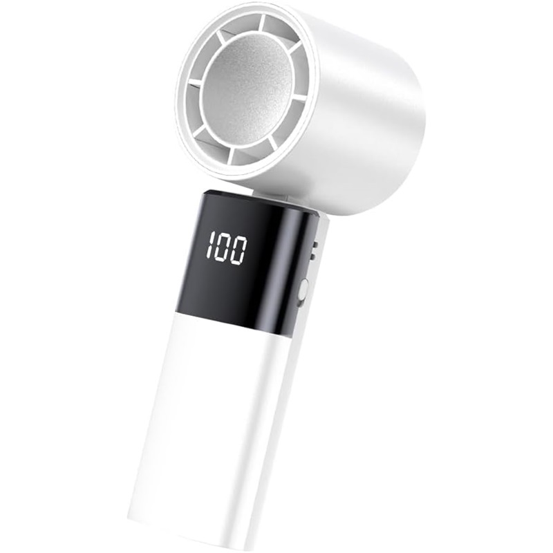 Hochgeschwindigkeits-turboventilator – Leistungsstarker Techniktrend – Usb, 100 Geschwindigkeitsstufen, Digitalanzeige – Ideal Für Camping, Reisen, Zuhause Und Büro – Weiß