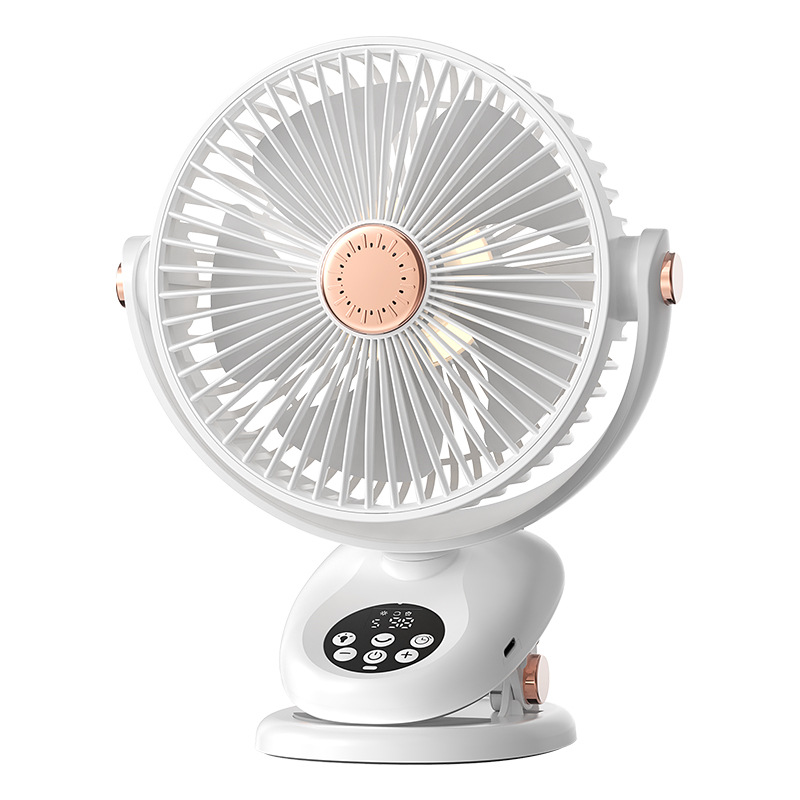 Kleiner Tischventilator, 360°-drehung, Ultraleise, Usb-aufladbar, Starker Luftstrom Für Zuhause, Schlafzimmer, Büro, Studentenwohnheim, Kinderwagen, Camping (weiß)