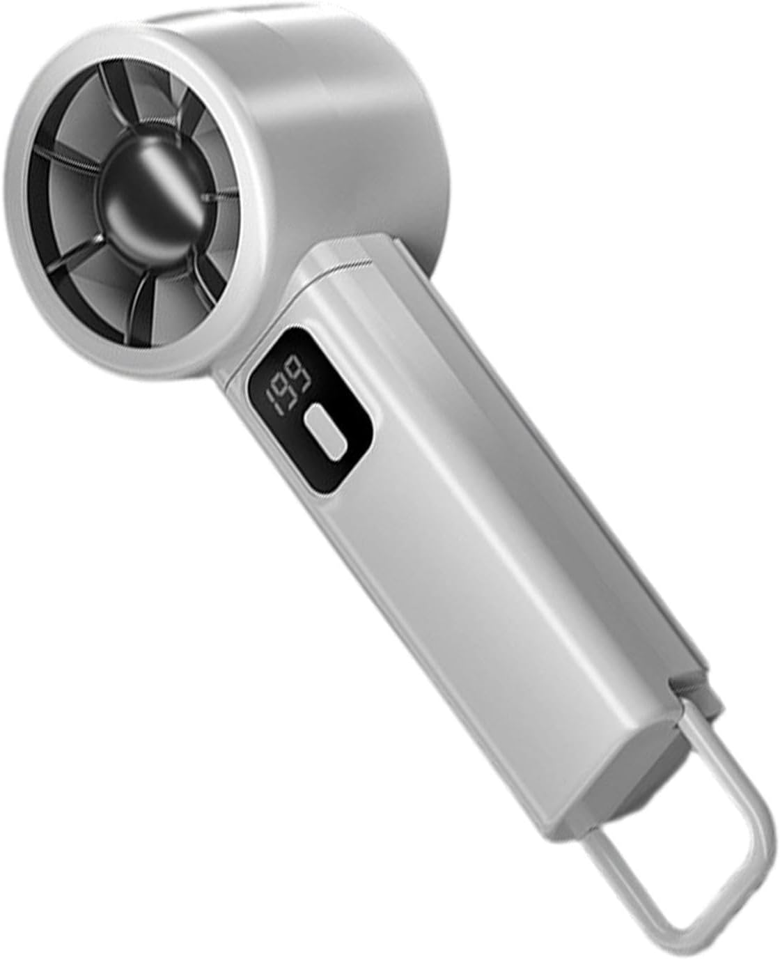 Mini-tragventilator, Faltbar, 5 Geschwindigkeitsstufen, Led-anzeige, Usb-c-ladeanschluss, Geeignet Für Zuhause Und Reisen (weiß)
