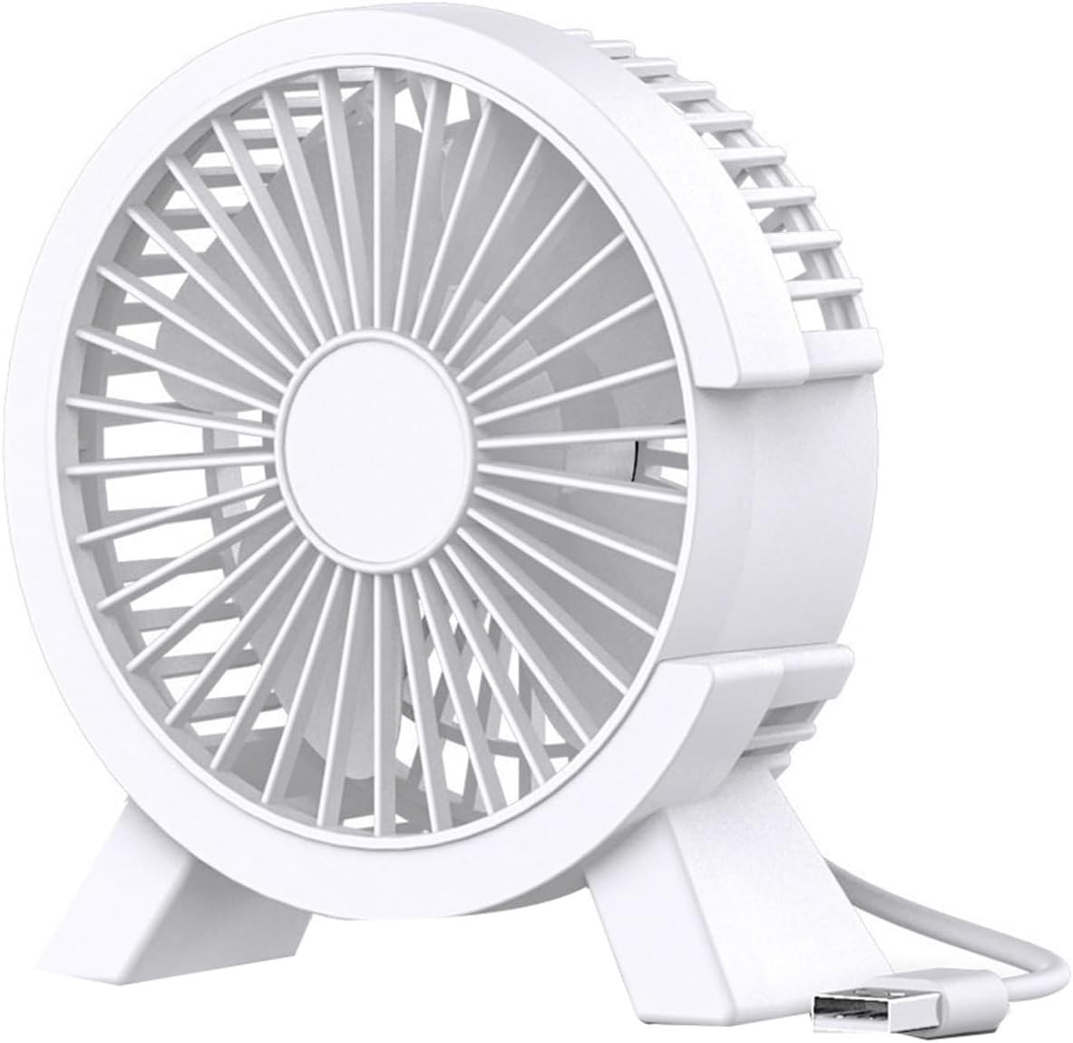 Mini-tischventilator – Klein, Leise, Niedlich, Usb-betrieben – Für Schlafzimmer, Büro – Weiß
