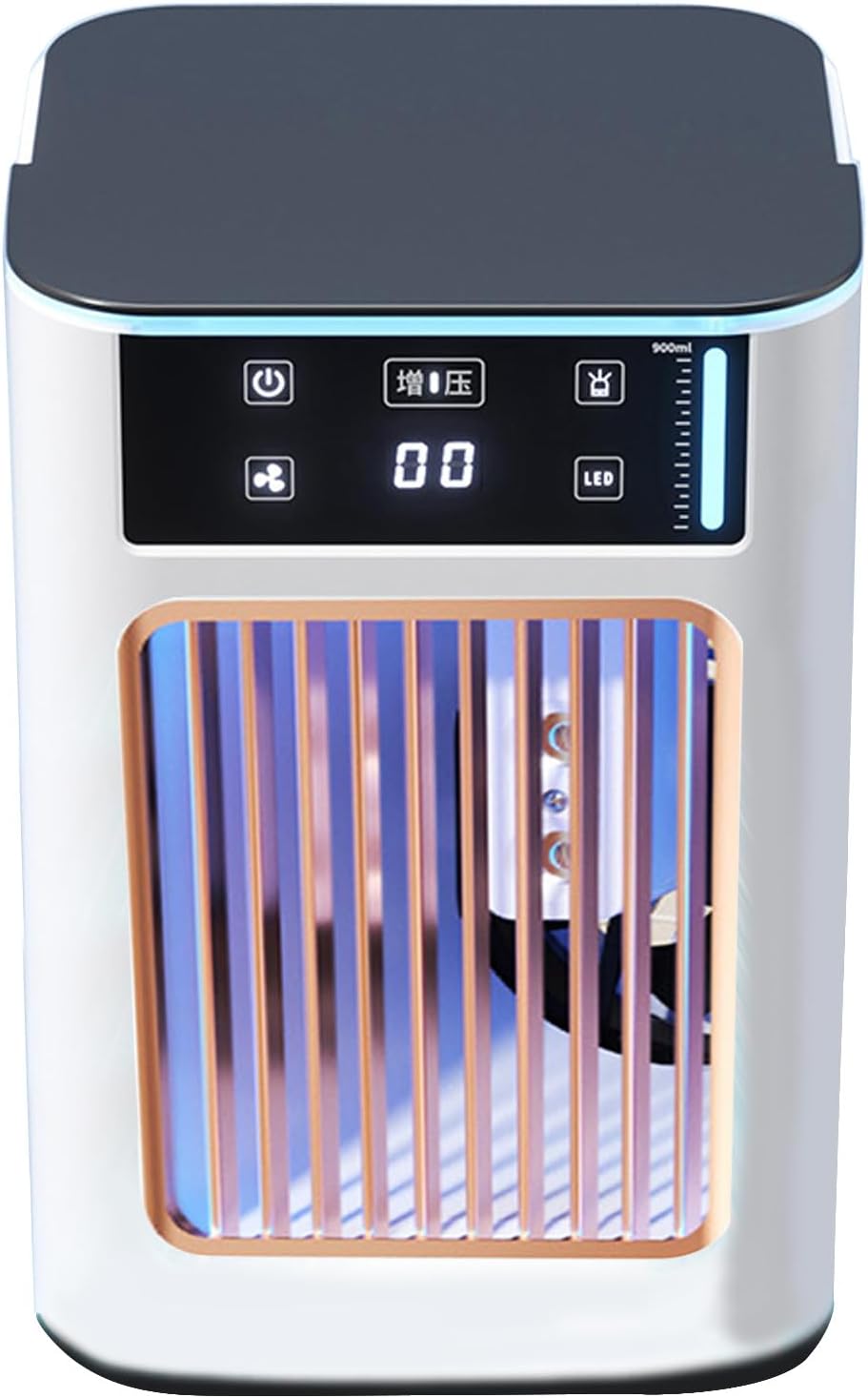 Tragbare Klimaanlage Ohne Abluft, Mit Vernebelungsfunktion, Usb-aufladbar, Großem 900-ml-wassertank, Für Zuhause Oder Büro, Weiß
