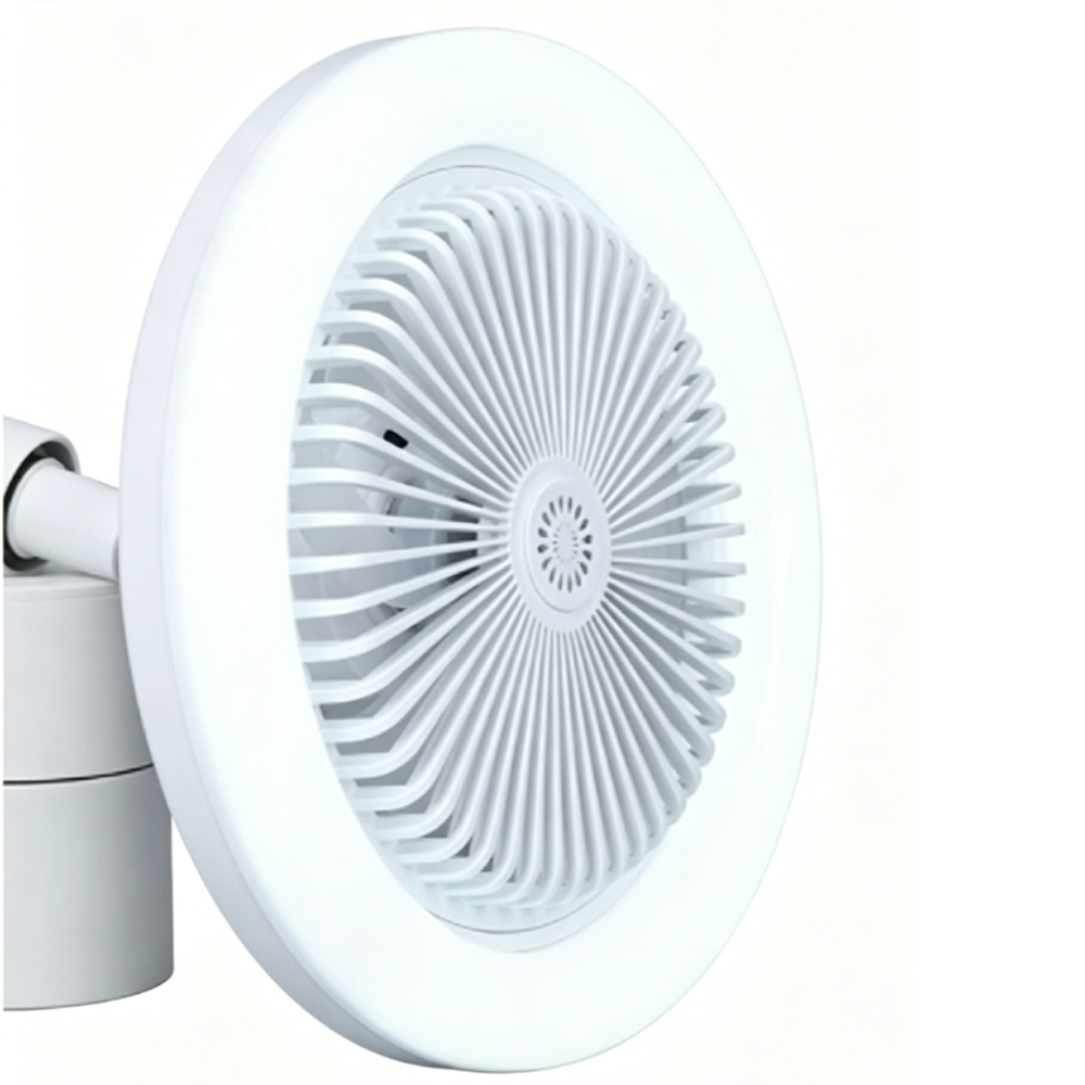 Leiser Deckenventilator E27 30w, Verstellbar, Mit Led-beleuchtung, Für Schlafzimmer, Esszimmer, Küche, Weiß