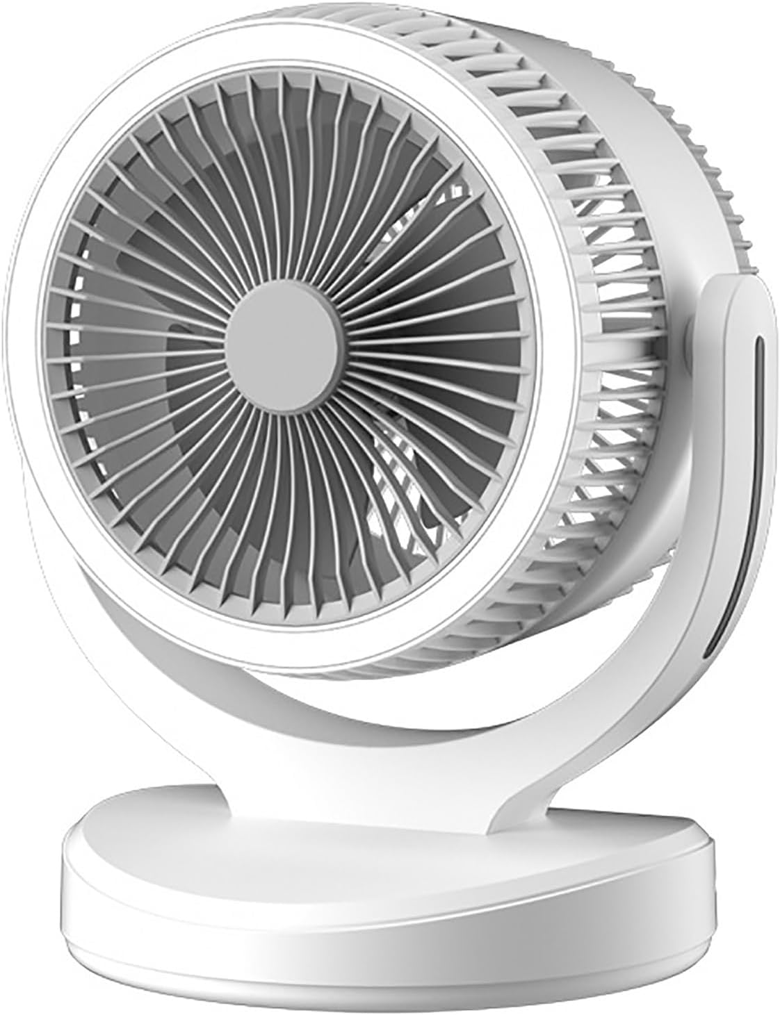 Extrem Leiser Tischventilator Mit Hellem Led-nachtlicht, Starkem Luftstrom, 3 Kühlstufen, Weiß, 2400 Mah