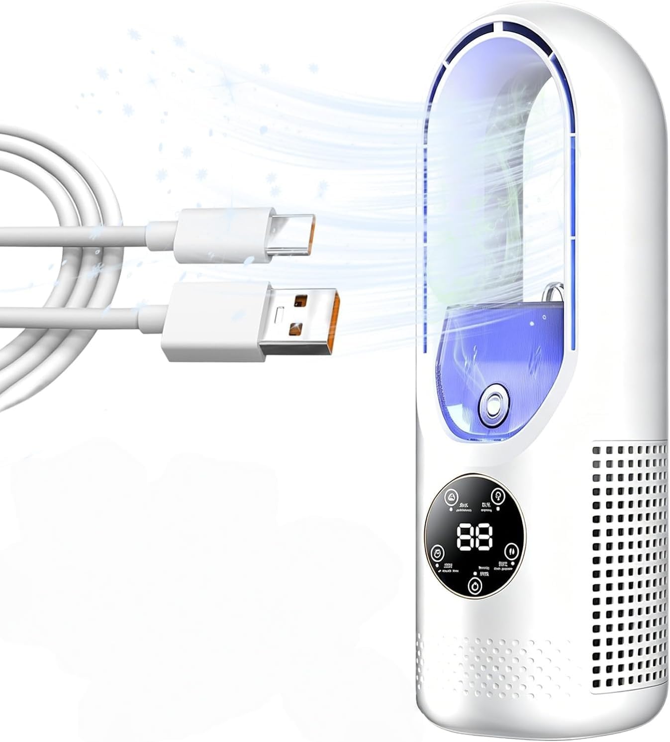 Tragbare Klimaanlage Fürs Büro – Leise Und Kühlend – 100-ml-wassertank, Kompakter Timer – Für Zuhause, Schlafzimmer – Weiß