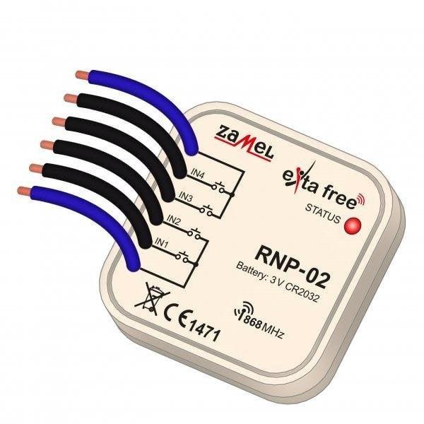Funkgeber Zamel Rnp-01 Reichweite 250 M 4 Kanäle