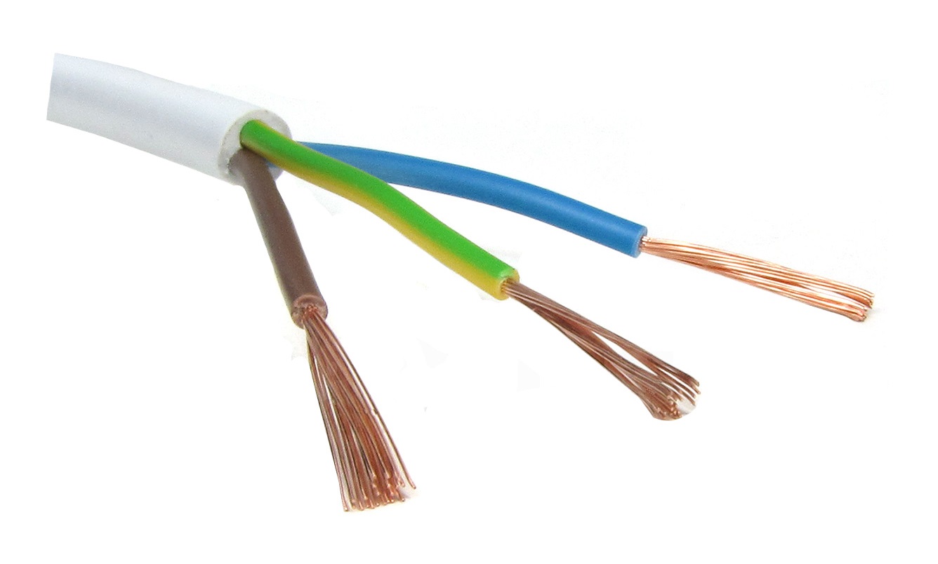 Gehäusekabel H03vv-f Omy 3x1.0 Weiß 300v - 100.0 Mb - E113cd-yy002