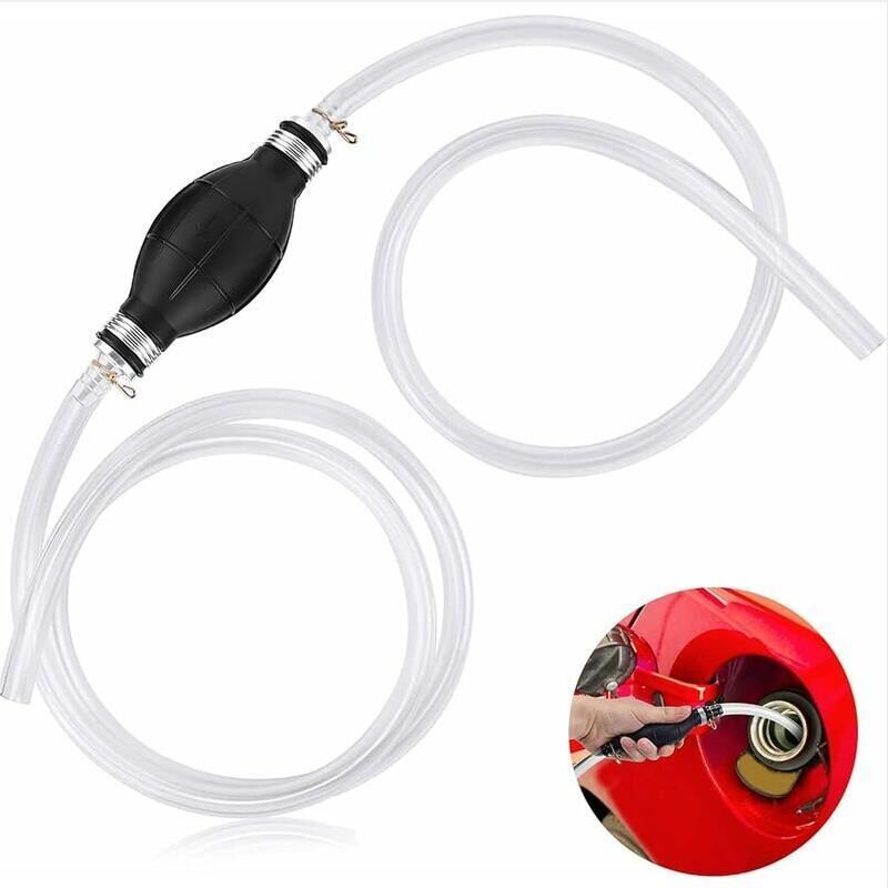 Manuelle Benzinpumpe Mit 2 M Langem, Robustem Pvc-saugschlauch. Für Diesel, Öl Und Andere Flüssigkeiten. Für Den Professionellen Einsatz.